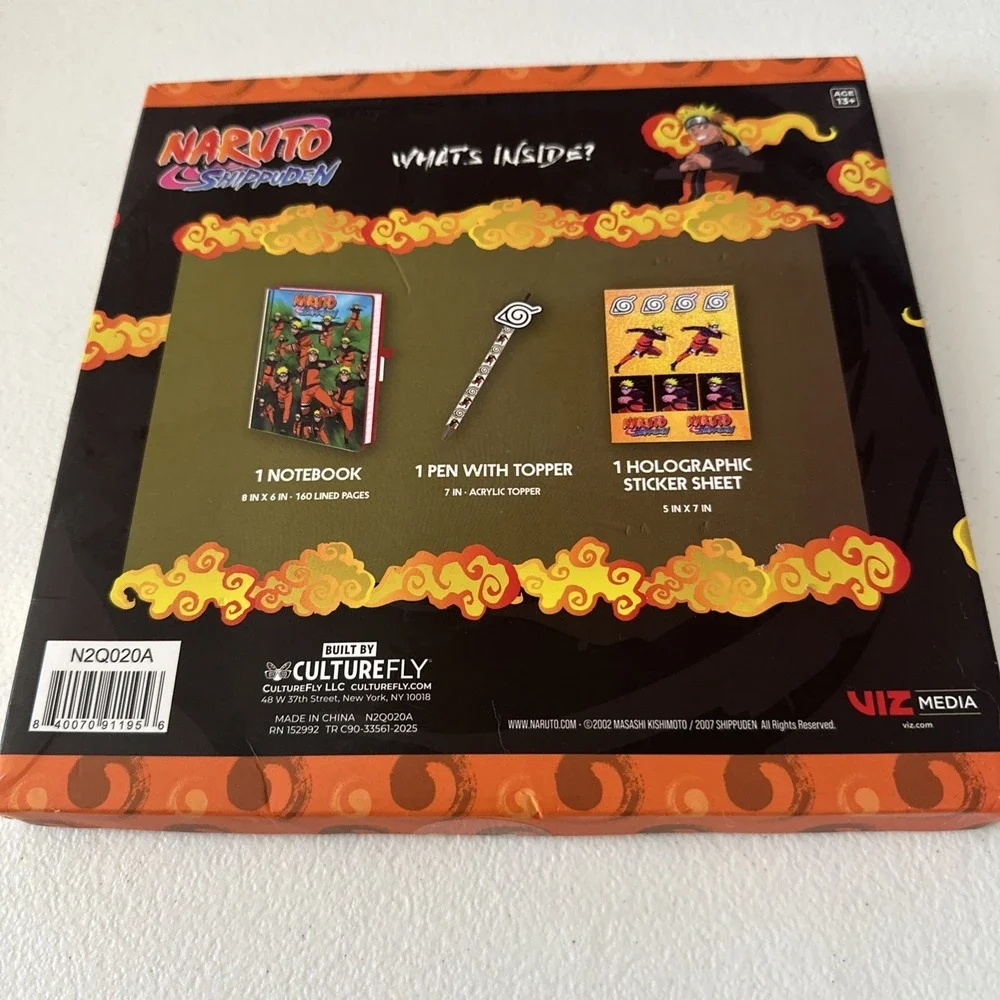 Naruto Shippuden Stationery Bundle Notebook Pen‎ Topper Holographic Sticker